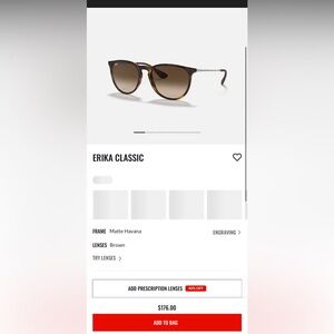 Ray-Ban Erika Matte Havana Sunglasses
